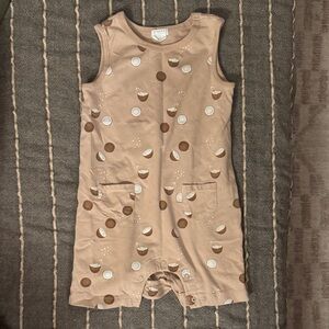 Firsts by Petit Lem coconut tan romper